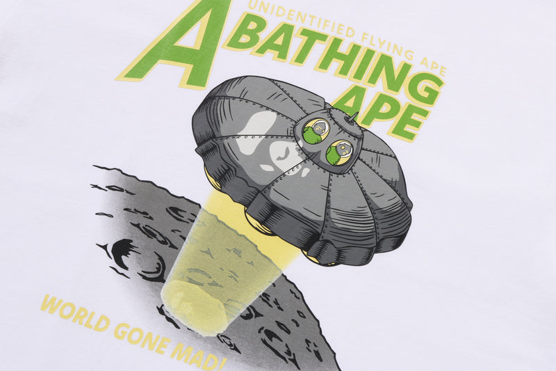 APE HEAD UFO ON MOON TEE