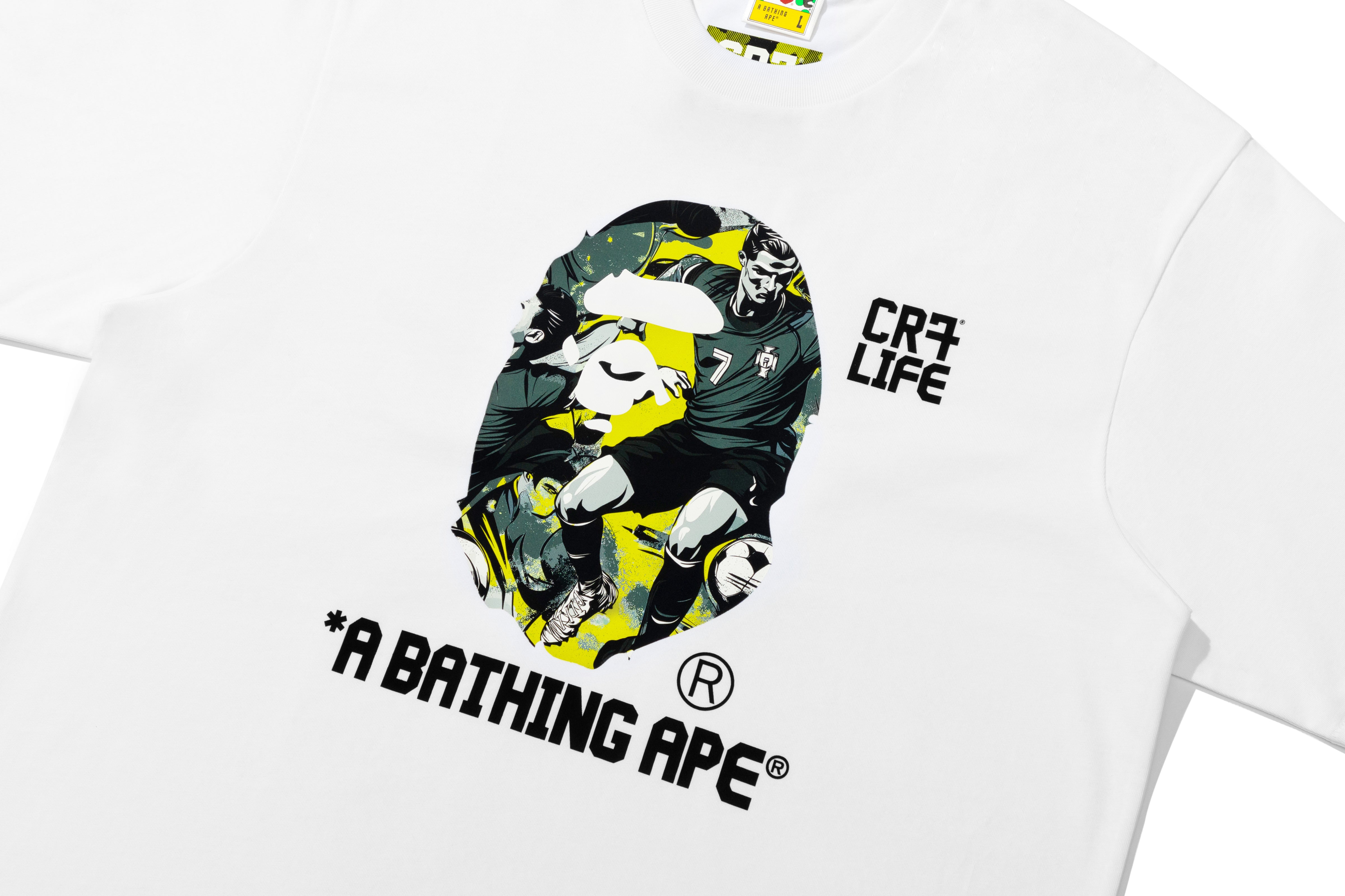 CR7 LIFE A BATHING APE Tシャツ XL BAPE X CR7 】LIFE MULTI LOGO POLY RELAXED FIT JERSEY | bape.com