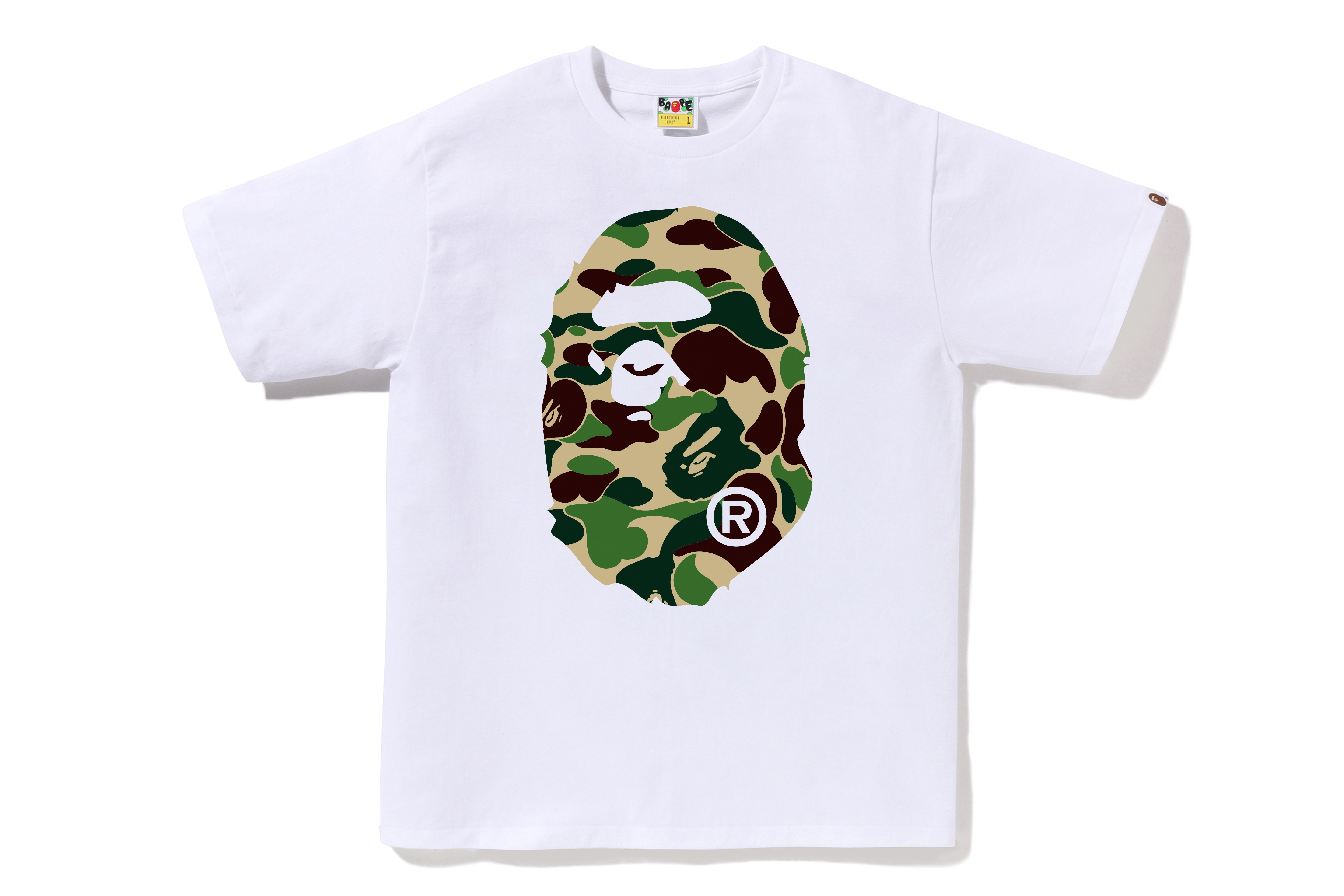 ABC CAMO BIG APE HEAD TEE – eu.bape.com