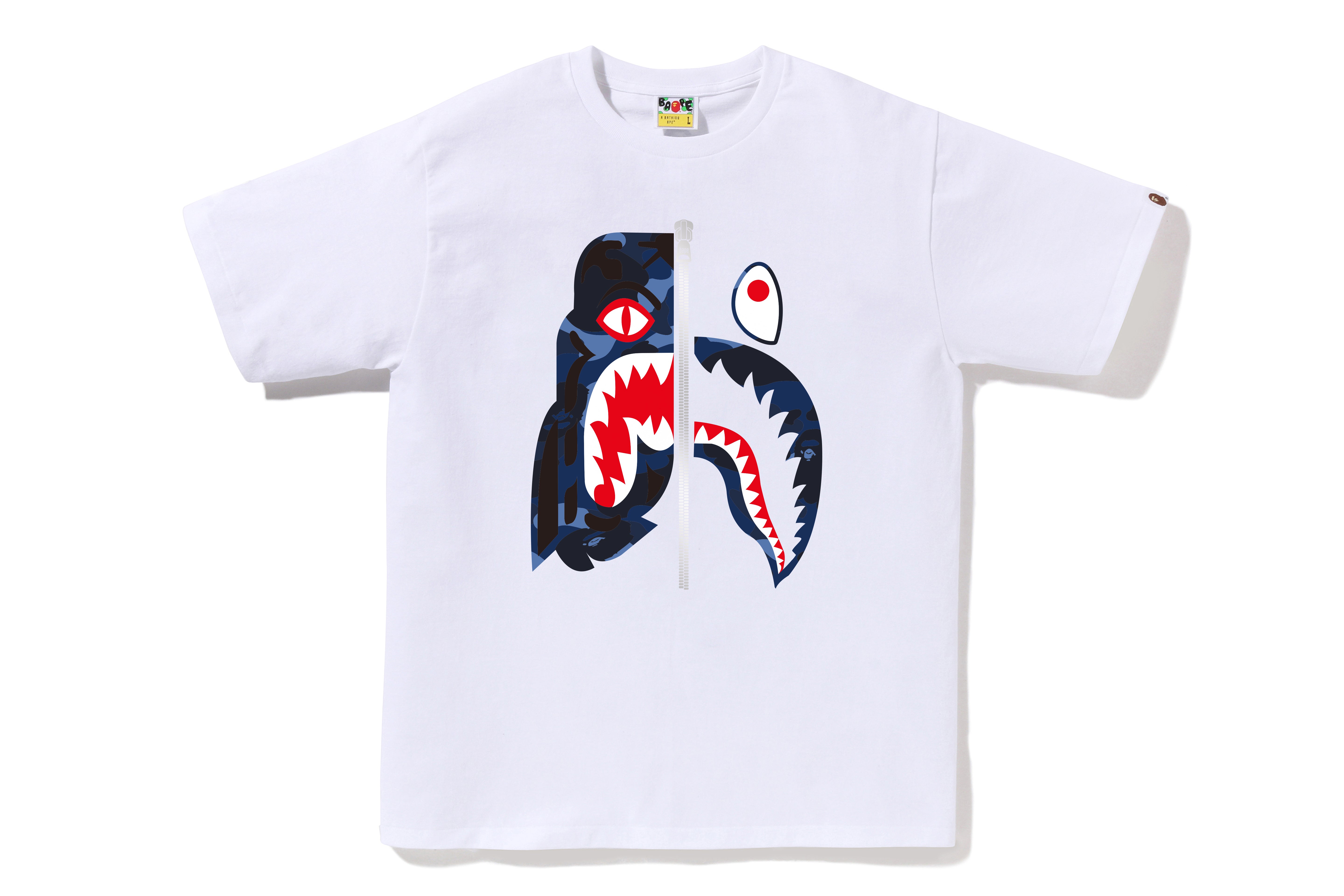 COLOR CAMO TIGER SHARK TEE – eu.bape.com