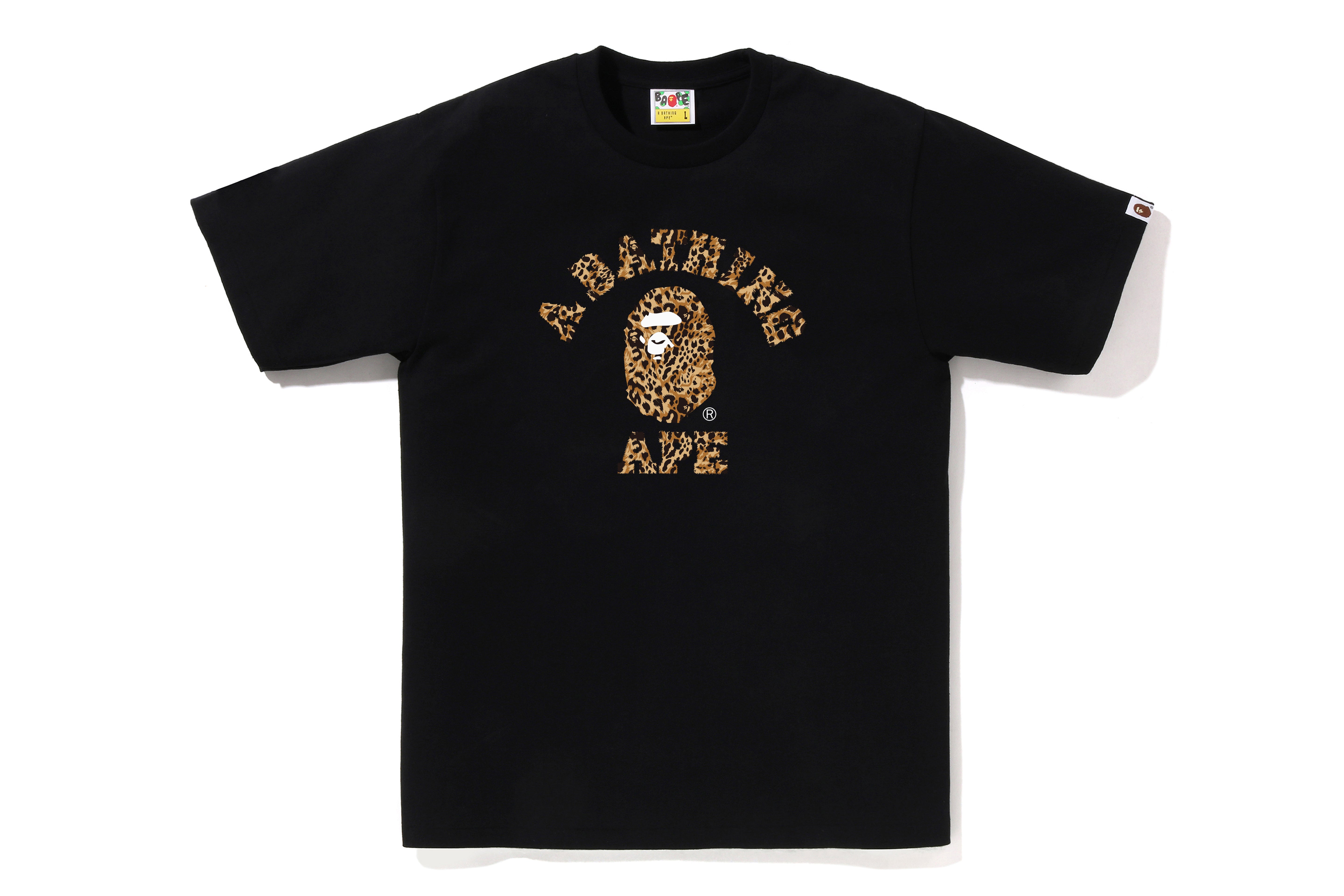 WILD LEOPARD PATTERN COLLEGE TEE – eu.bape.com
