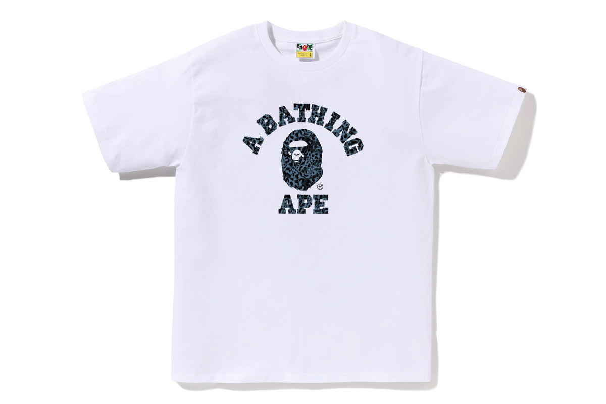 0ZXTEM039101P/WILD LEOPARD PATTERN COLLEGE TEE M