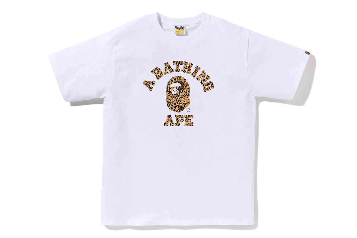 0ZXTEM039101P/WILD LEOPARD PATTERN COLLEGE TEE M