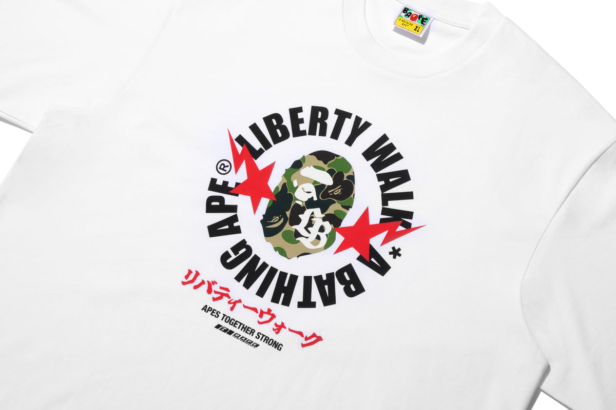 BAPE X LIBERTY WALK ABC CAMO APE HEAD RELAXED FIT TEE