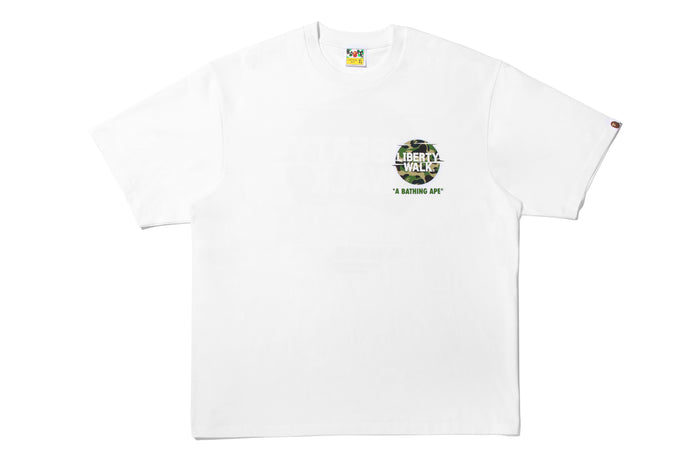 BAPE X LIBERTY WALK ABC CAMO LOGO RELAXED FIT TEE