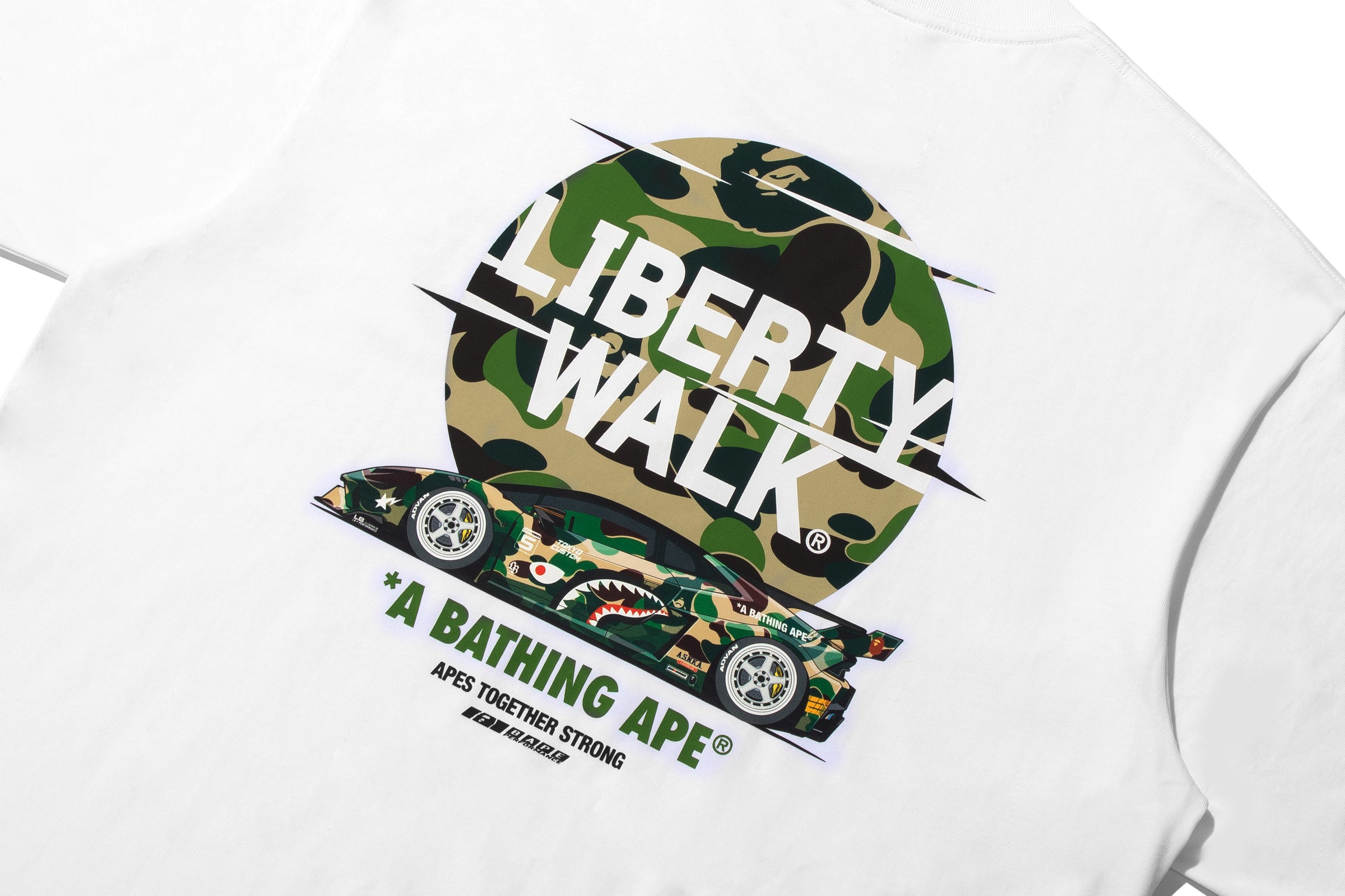 Bae Cal Lab BAPE X LIBERTY WALK ABC CAMO LOGO RELAXED FIT TEE – eu.bape.com