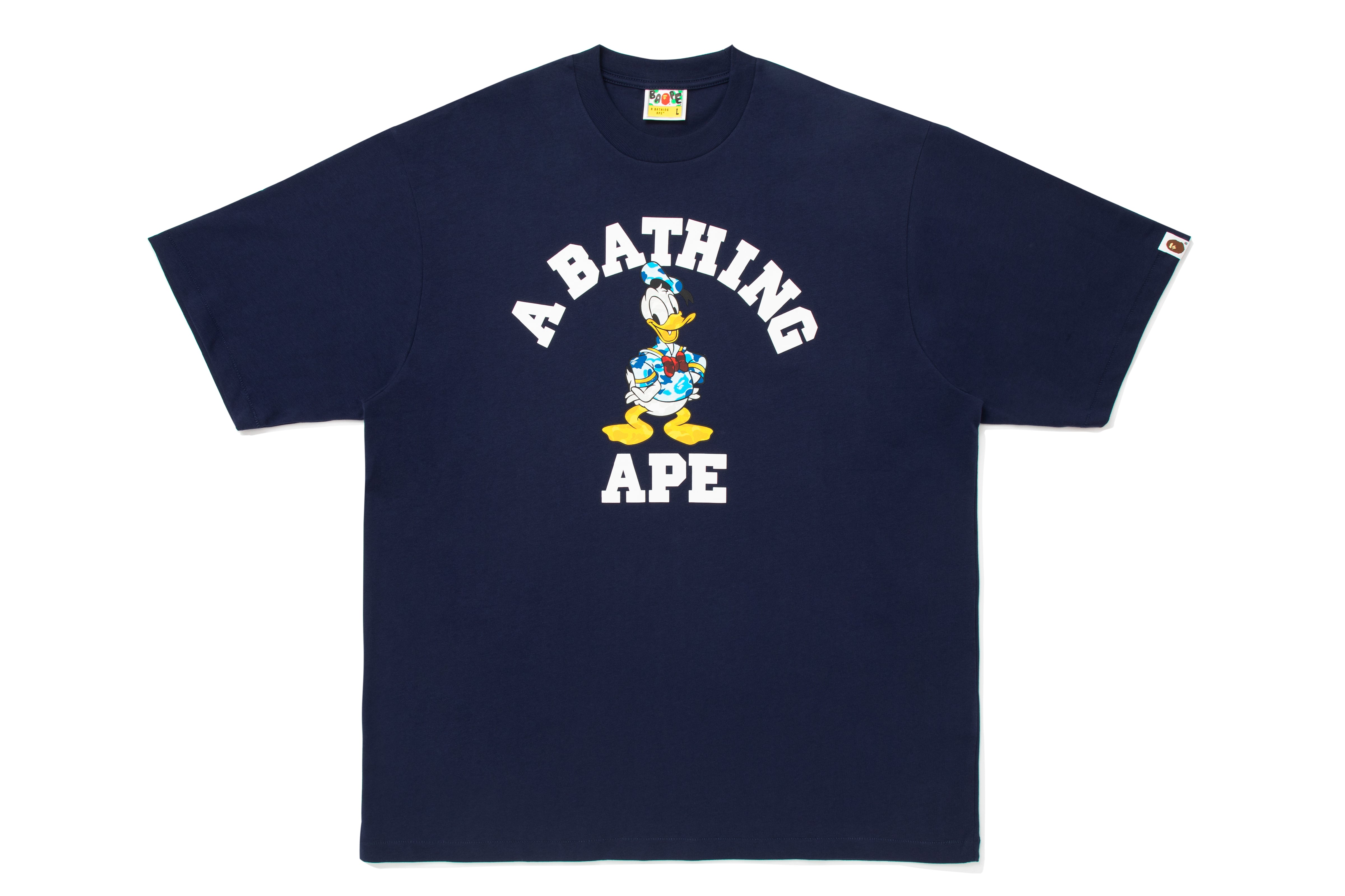 BAPE X DISNEY DONALD DUCK COLLEGE RELAXED FIT TEE – eu.bape.com