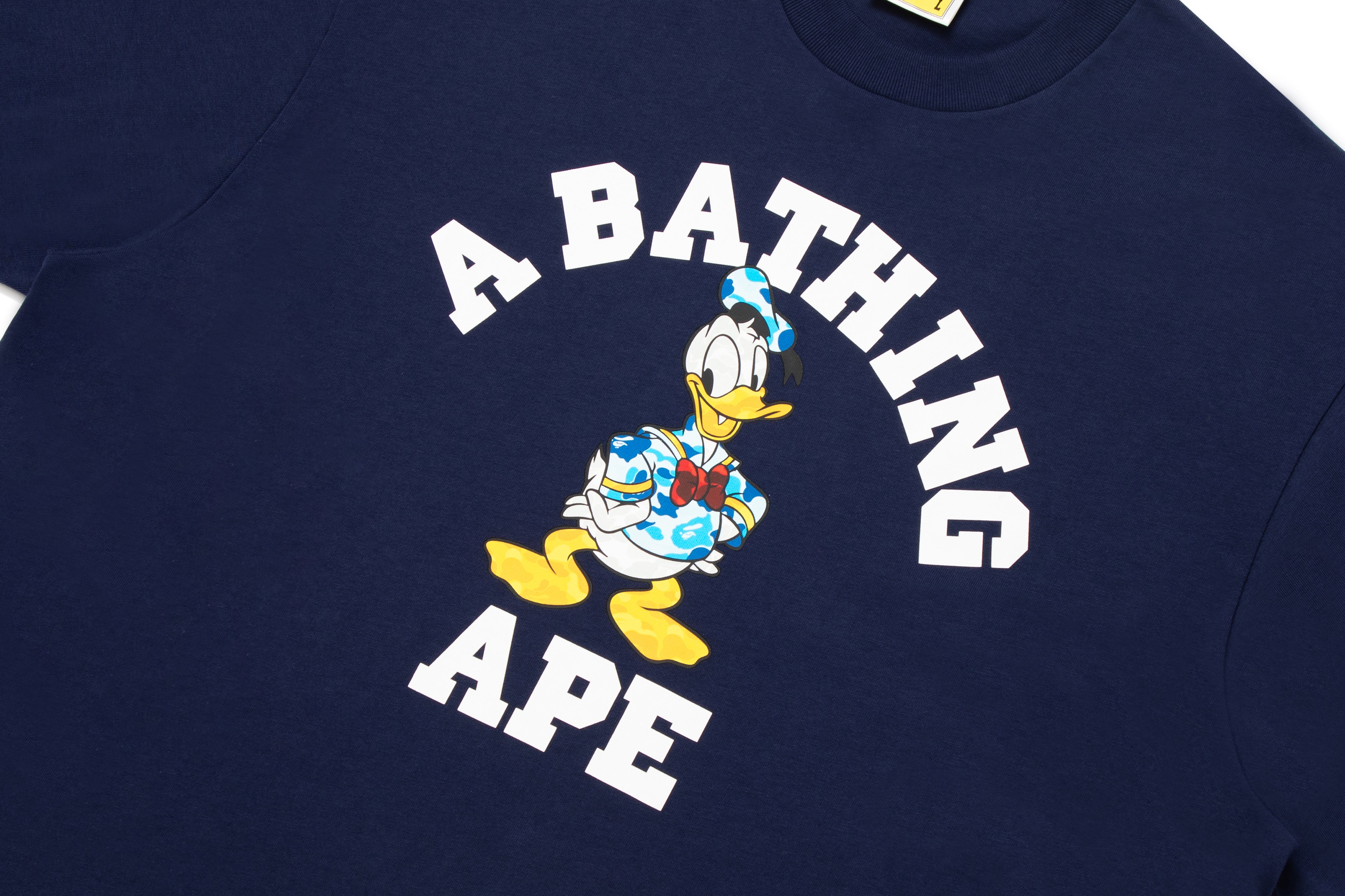 BAPE X DISNEY DONALD DUCK COLLEGE RELAXED FIT TEE – eu.bape.com