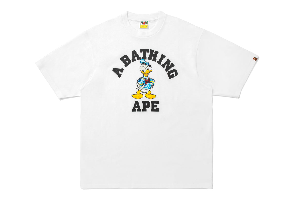 BAPE X DISNEY DONALD DUCK COLLEGE RELAXED FIT TEE