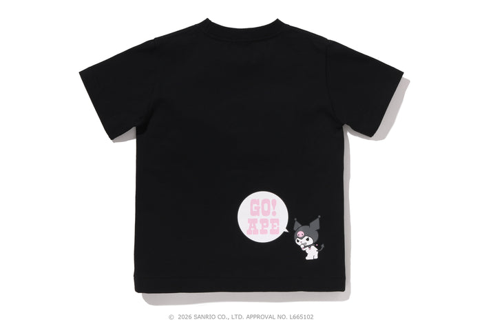 BAPE X KUROMI COLLEGE TEE KIDS