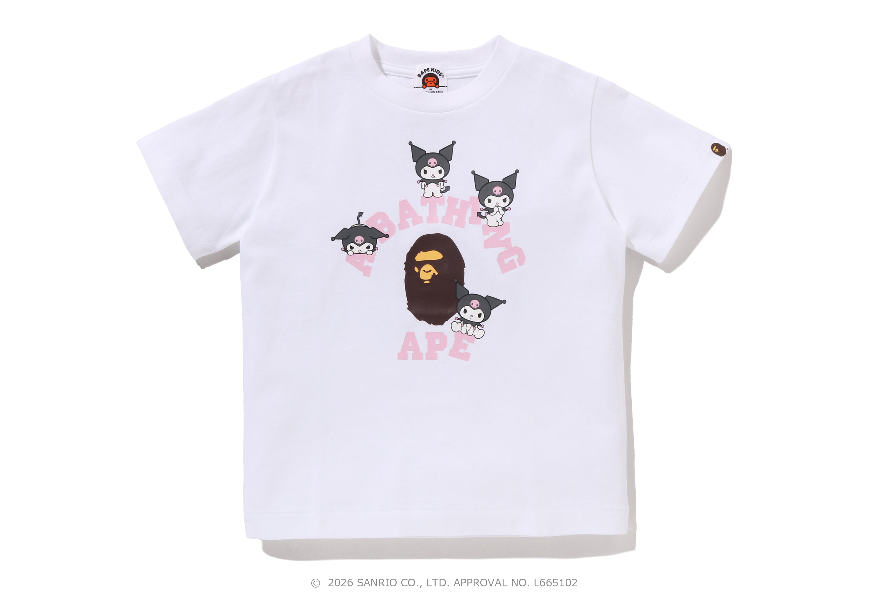 トップス A BATHING APE Kuromi Kids CollegeMiniTee BAPE X KUROMI COLLEGE TEE KIDS – eu.bape.com