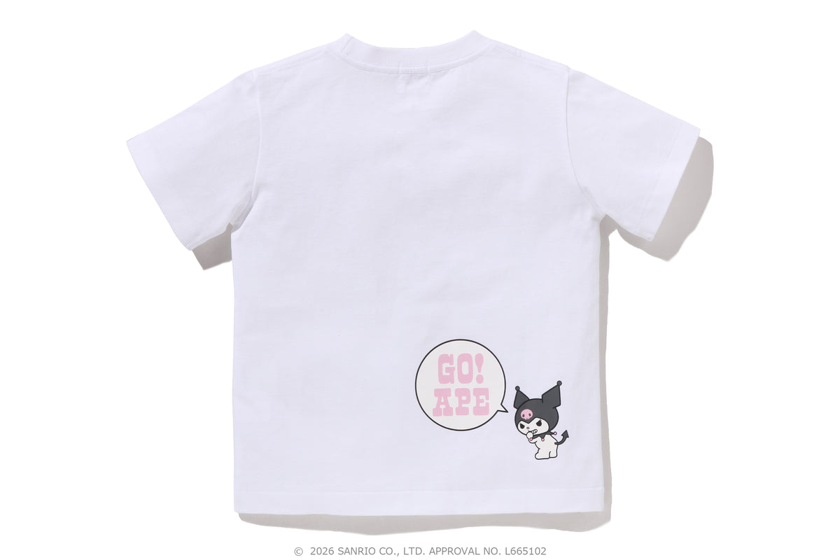 BAPE X KUROMI COLLEGE TEE KIDS