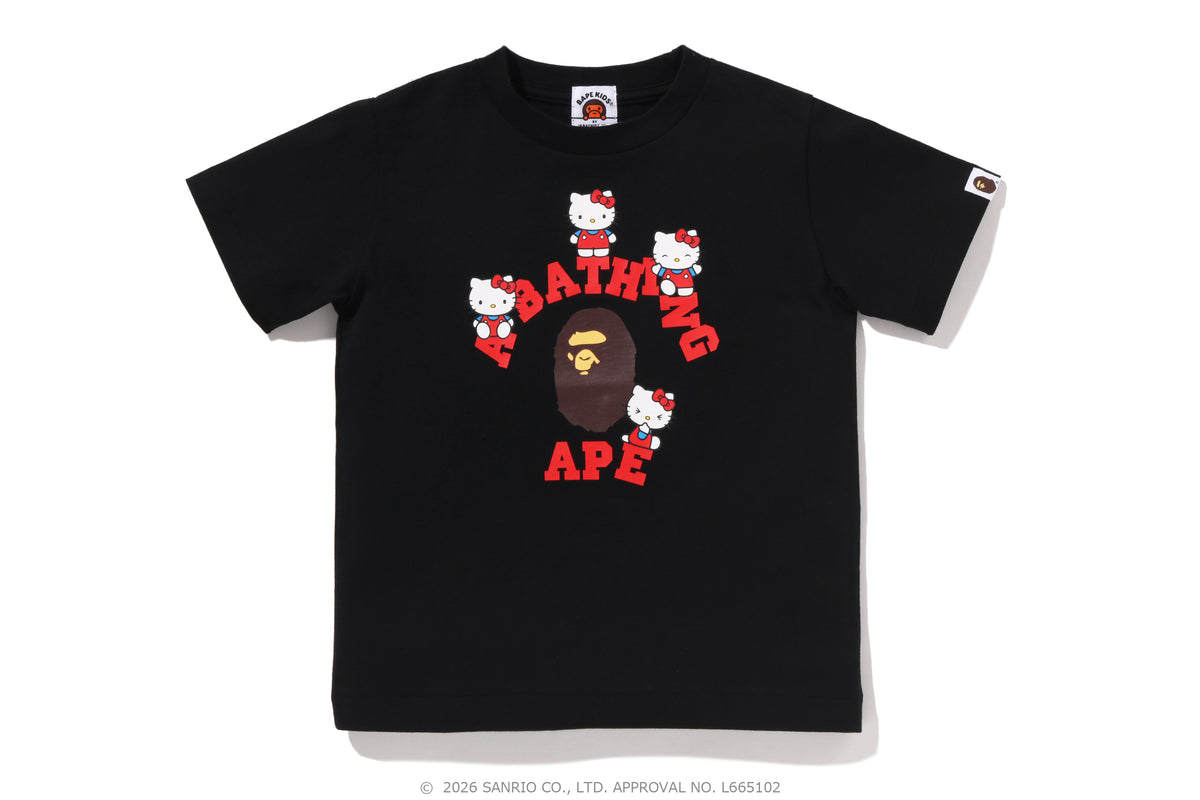 BAPE X HELLO KITTY COLLEGE TEE KIDS