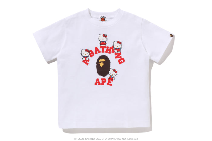 BAPE X HELLO KITTY COLLEGE TEE KIDS