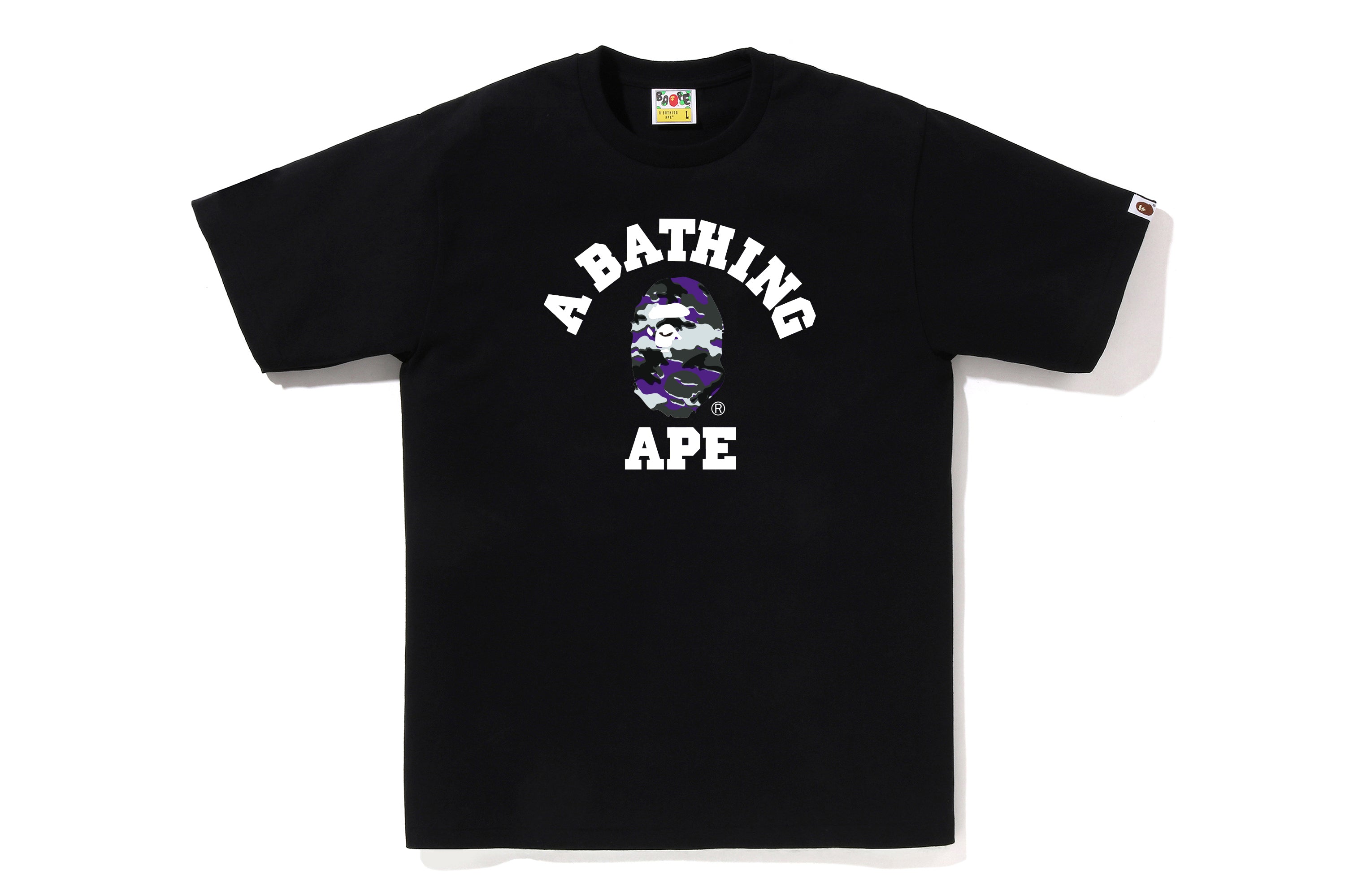 GLITCH WOODLAND CAMO COLLEGE TEE – eu.bape.com