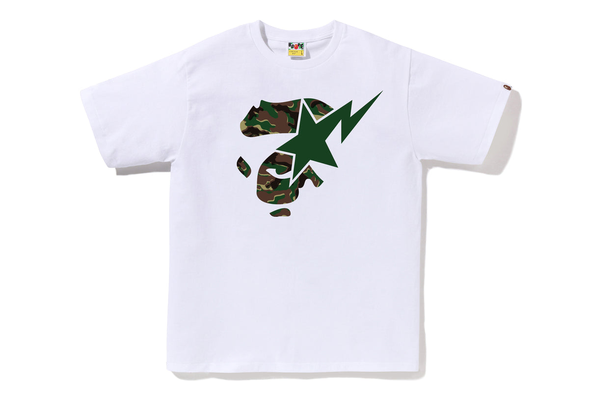 GLITCH WOODLAND CAMO APE FACE STA TEE