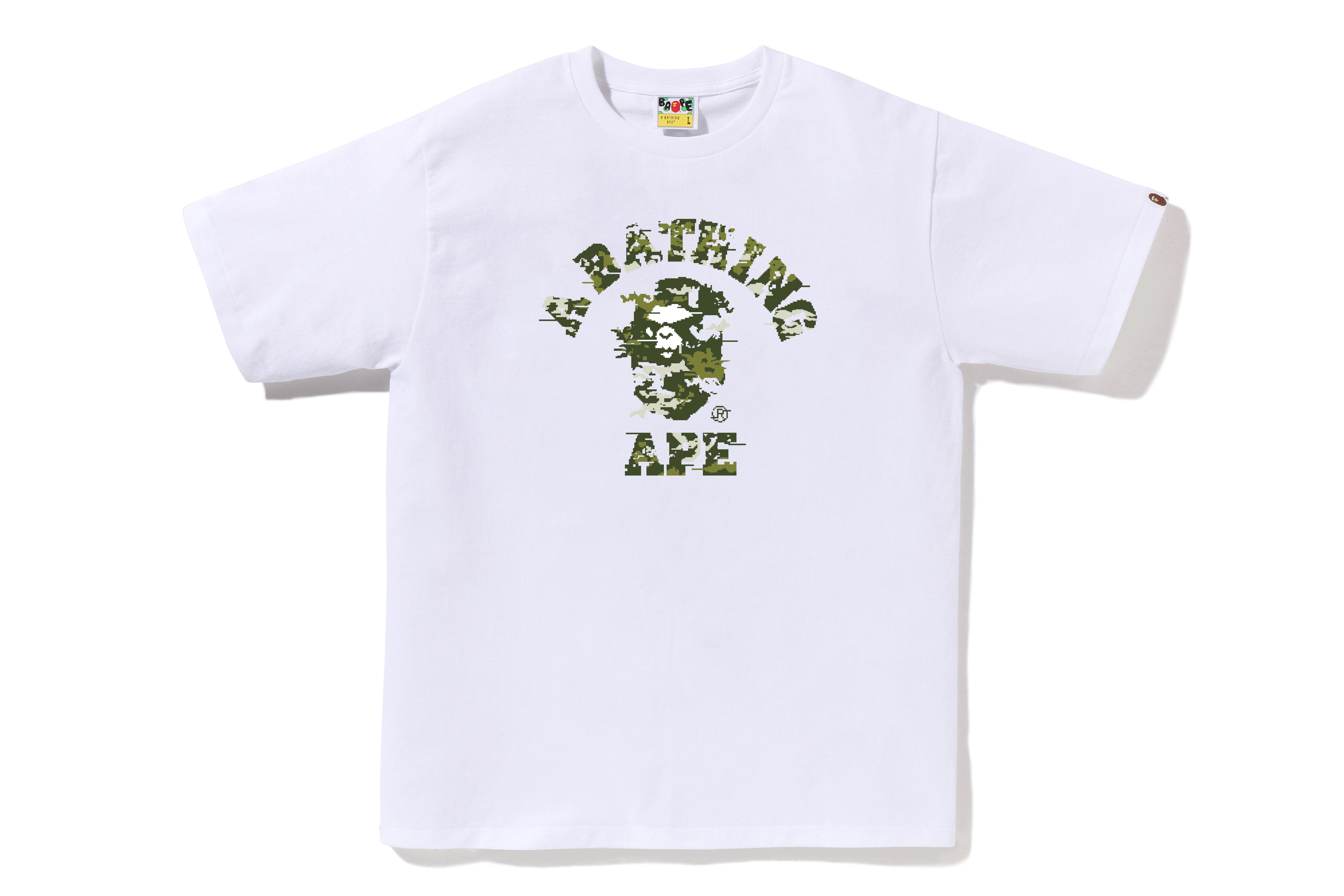 MULTI PIXEL CAMO COLLEGE TEE – eu.bape.com