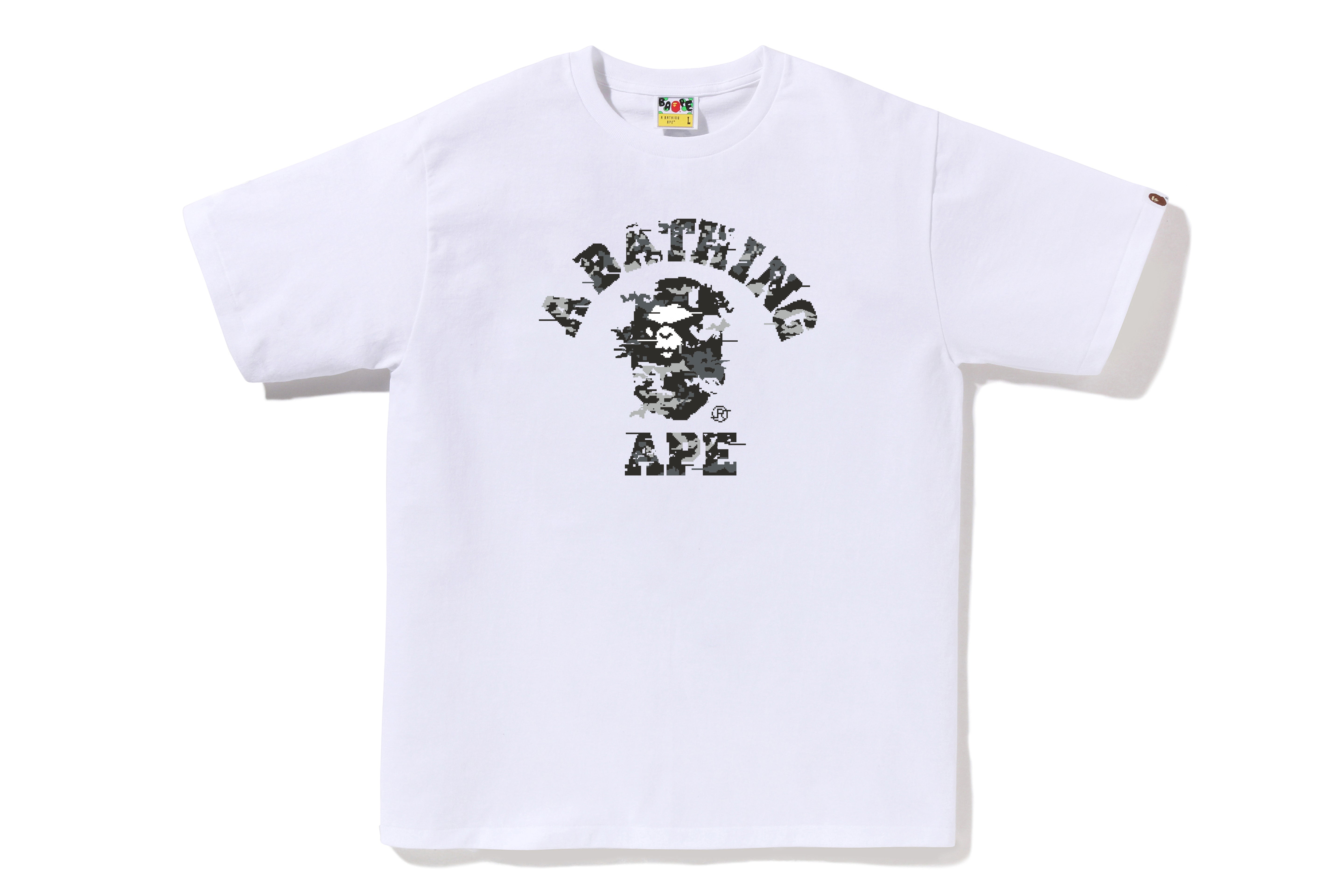 MULTI PIXEL CAMO COLLEGE TEE – eu.bape.com