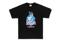 BAPE X DISNEY STITCH ABC CAMO APE HEAD TEE