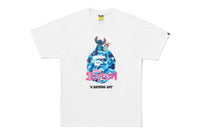 BAPE X DISNEY STITCH ABC CAMO APE HEAD TEE