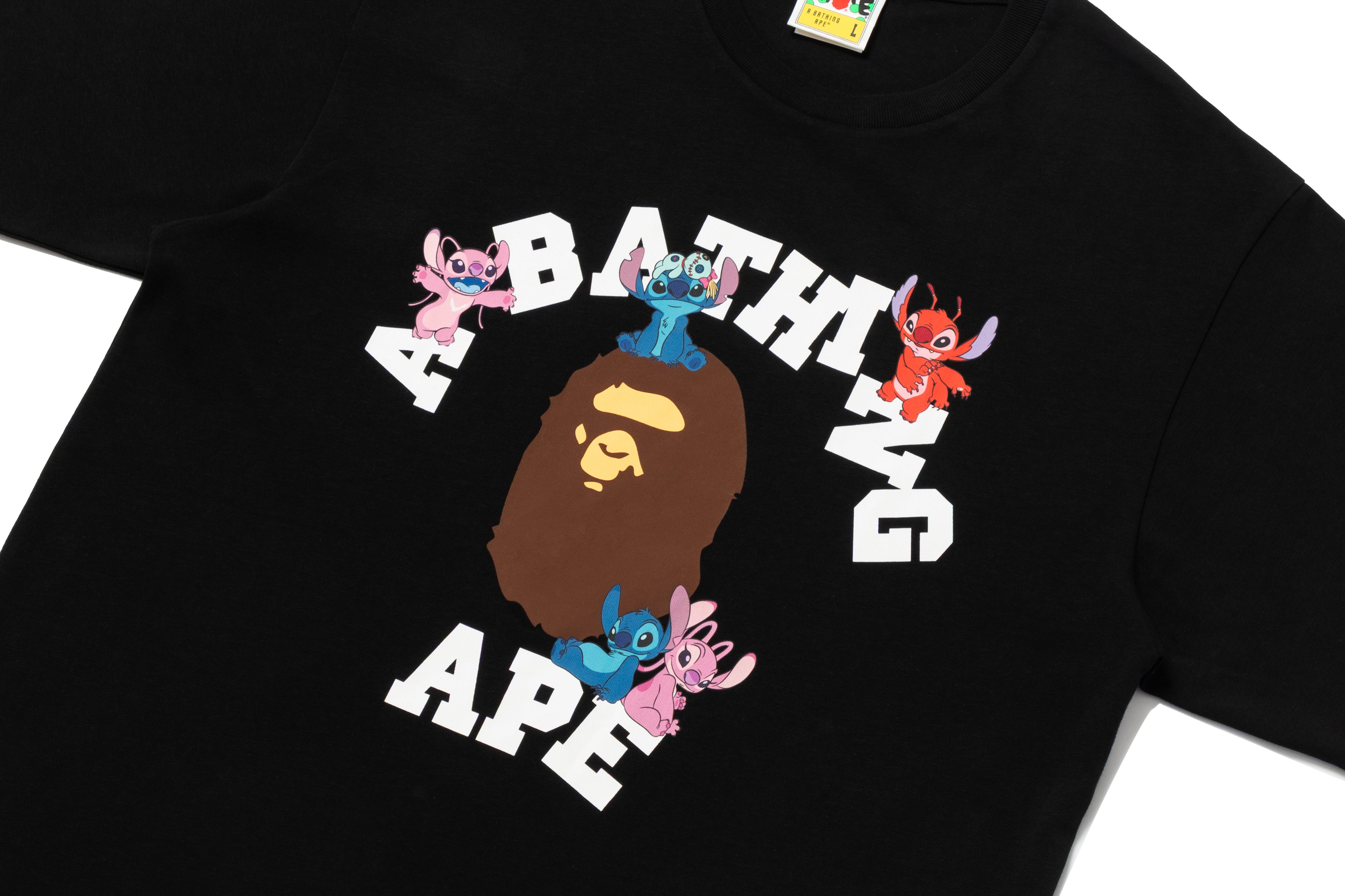 BAPE X DISNEY STITCH AND FRIENDS COLLEGE TEE – eu.bape.com