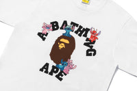 BAPE X DISNEY STITCH AND FRIENDS COLLEGE TEE