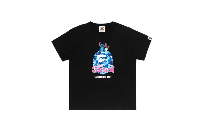 BAPE X DISNEY STITCH ABC CAMO APE HEAD TEE KIDS