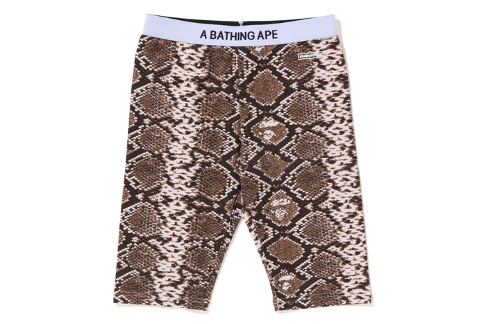 BAPE BIKERSHORTS MIT SCHLANGENMUSTER