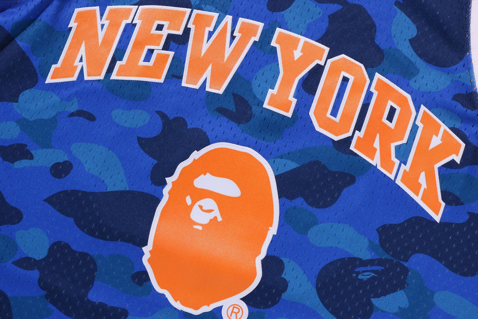 新品XL！【 BAPE X M&N NBA 】NY KNICKSサテンJKT青 BAPE X M&N NBA - NEW YORK KNICKS SATIN JACKET – eu.bape.com