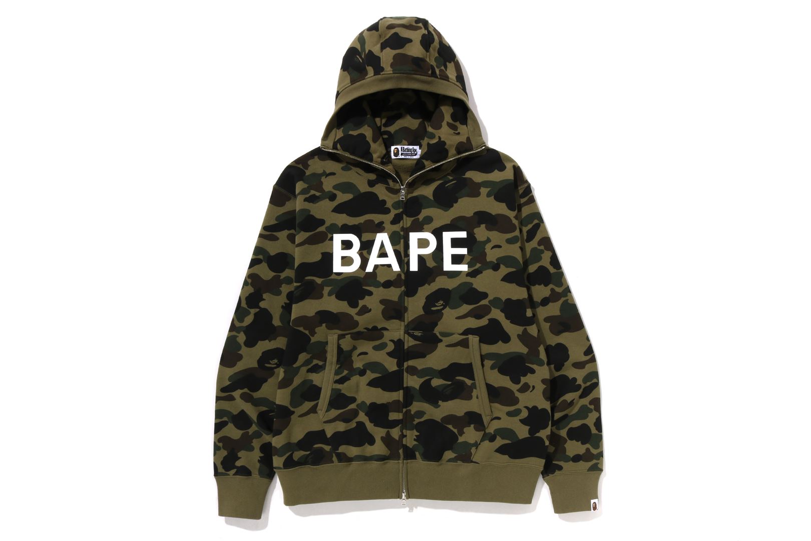 BAPE POLARTEC WIDE FIT FULL deals ZIP HOODIE LARGE