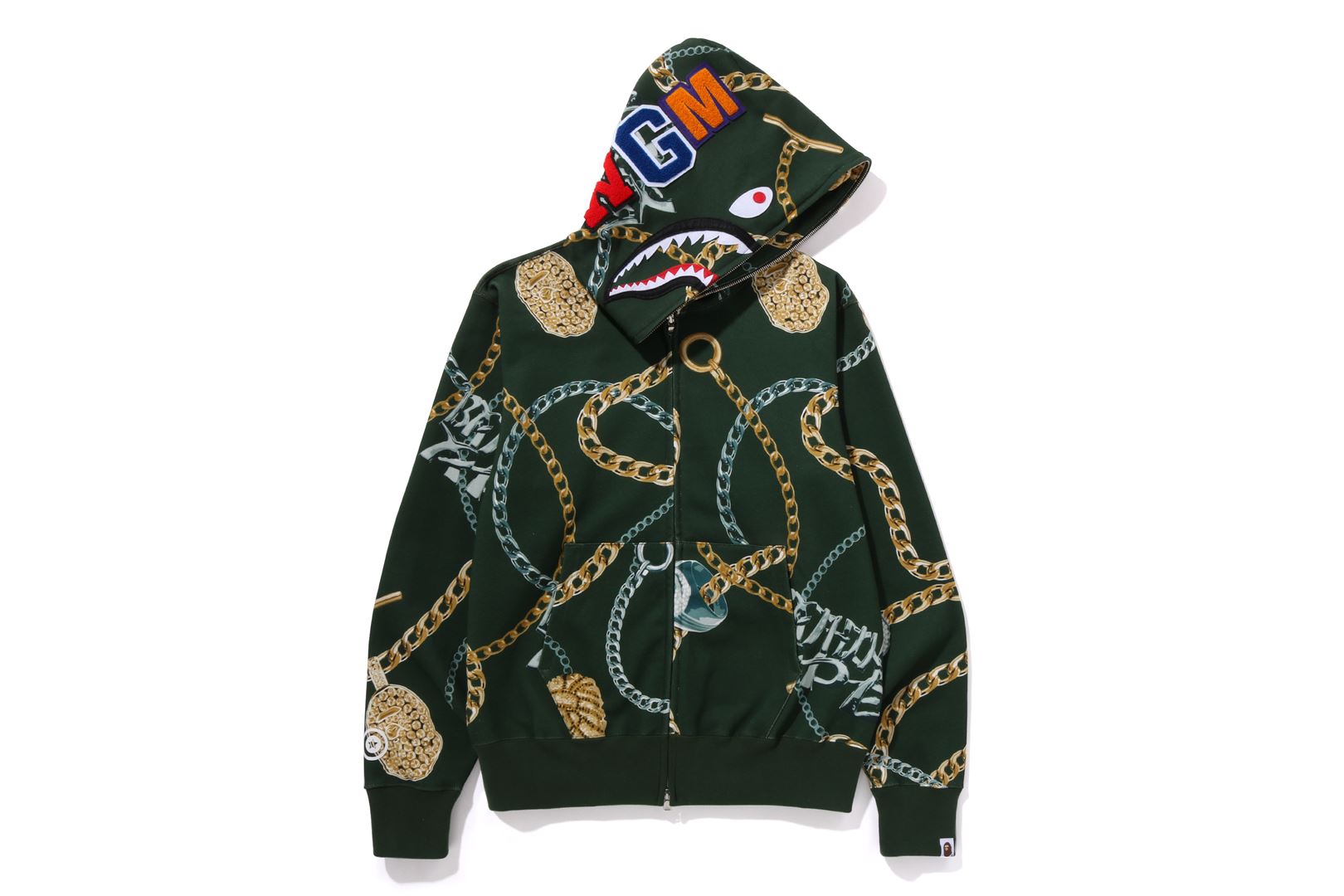 BAPE JEWELS SHARK FULL ZIP HOODIE MENS eu.bape