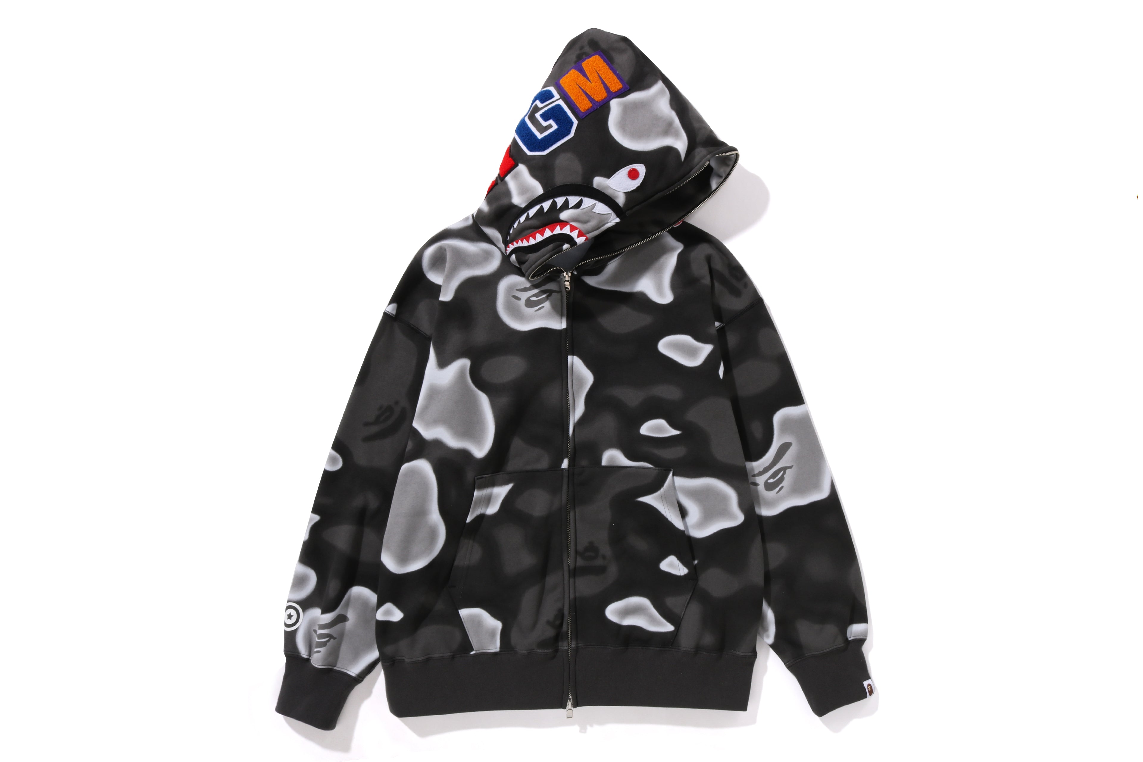 Black bape camo hoodie on sale