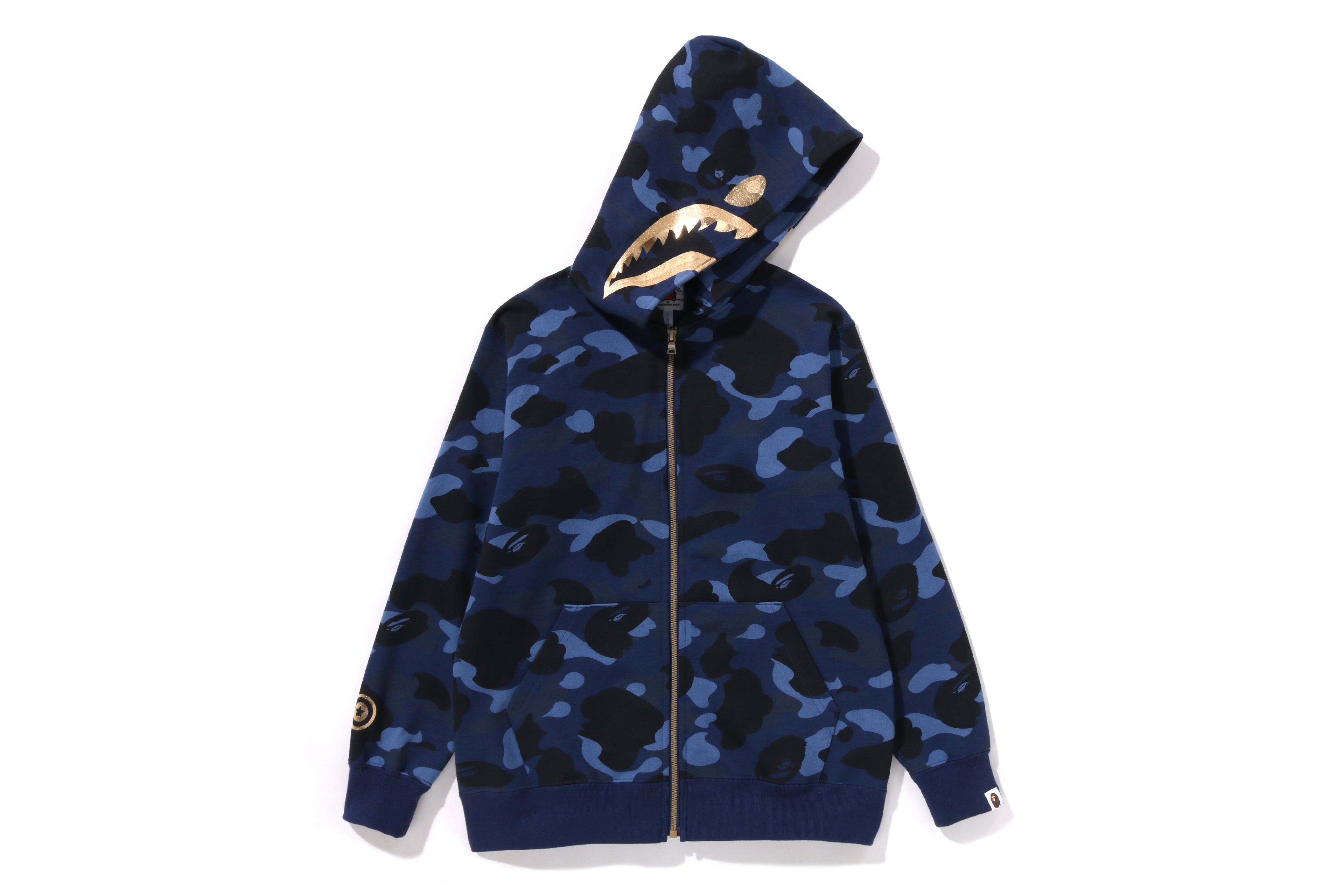 Bape blue shark hoodie best sale