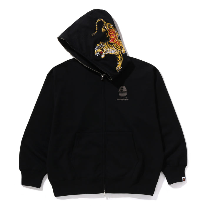 TIGER AND DRAGON RELAXED FIT FULL ZIP HOODIE