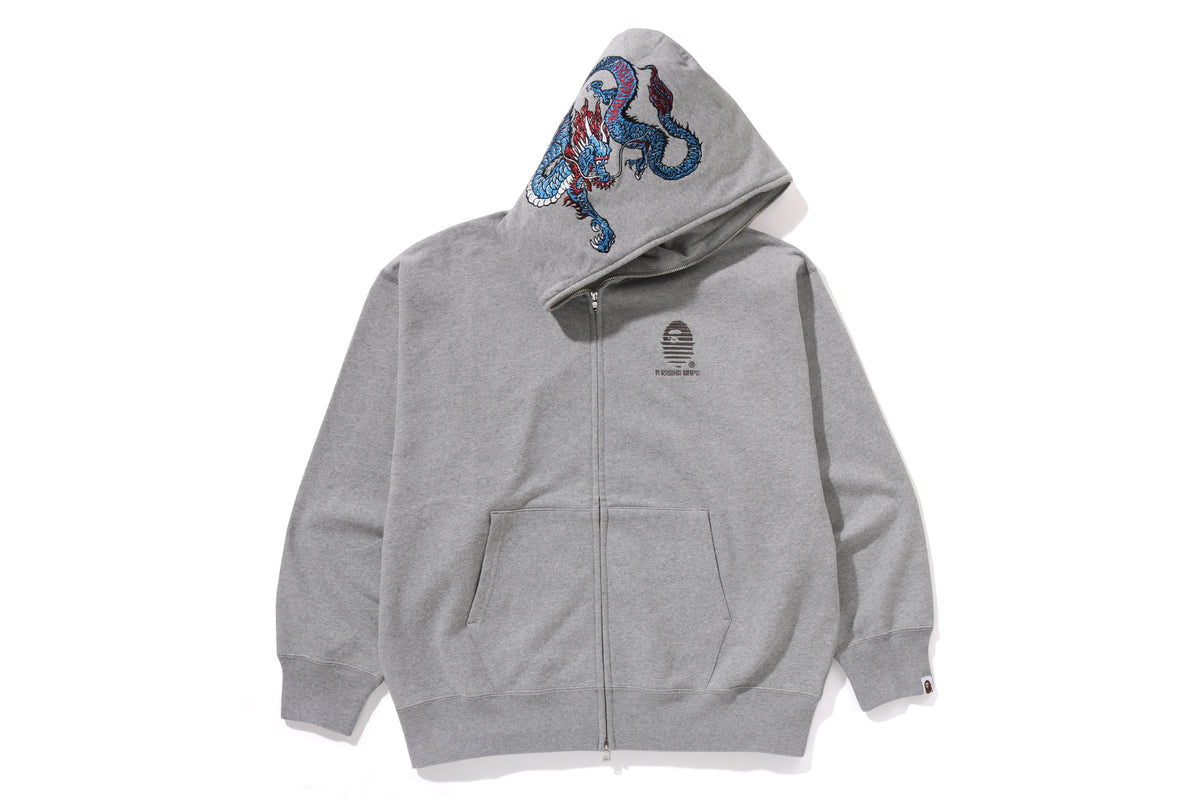 TIGER AND DRAGON RELAXED FIT FULL ZIP HOODIE
