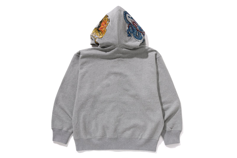 TIGER AND DRAGON RELAXED FIT FULL ZIP HOODIE