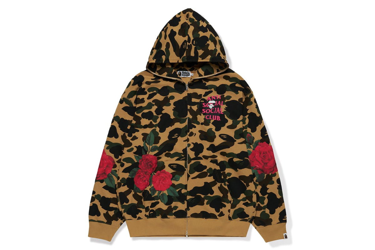 BAPE X ASSC FULL ZIP HOODIE MENS