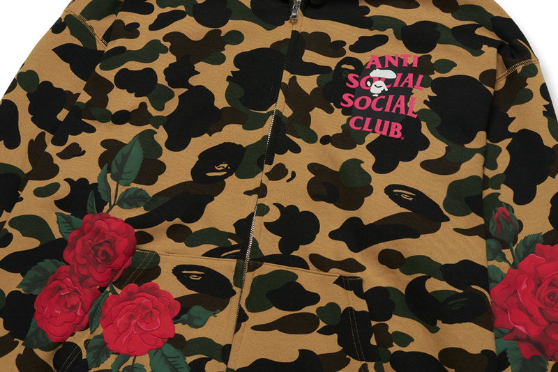 BAPE X ASSC FULL ZIP HOODIE MENS