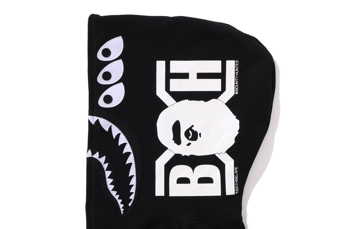 BAPE X BOUNTY HUNTER - MAD SHARK FULL ZIP HOODIE MENS