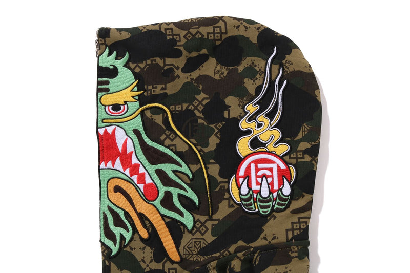 BAPE X CLOT CAMO SHARK RELAXED FIT FULL ZIP HOODIE MENS