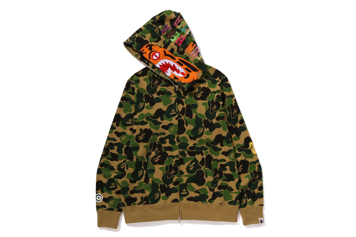 ABC CAMO TIGER FULL ZIP HOODIE MENS