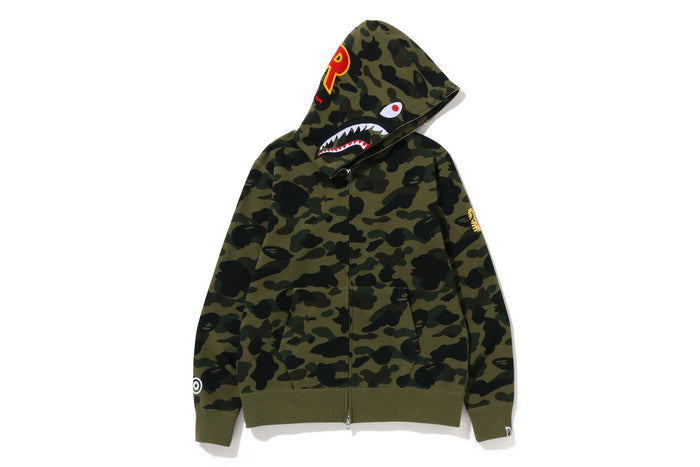 1ST CAMO 2ND SHARK FULL ZIP HOODIE MENS