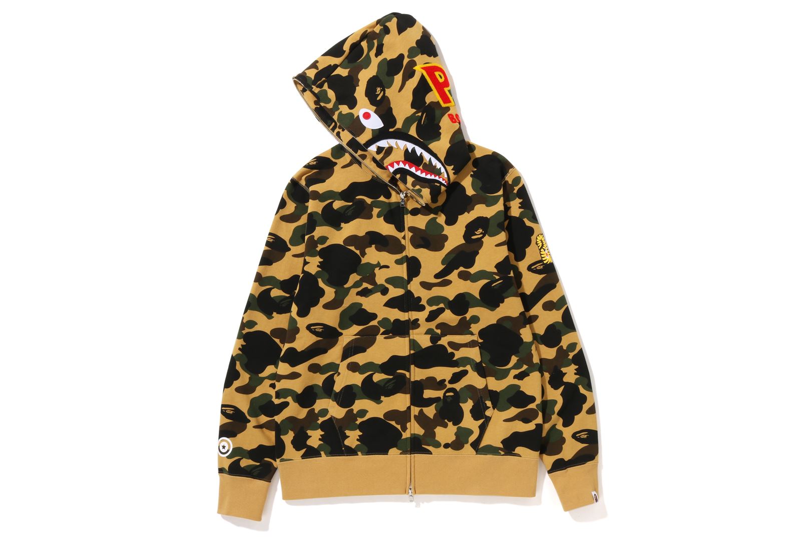 1ST CAMO 2ND SHARK FULL ZIP HOODIE MENS – eu.bape.com