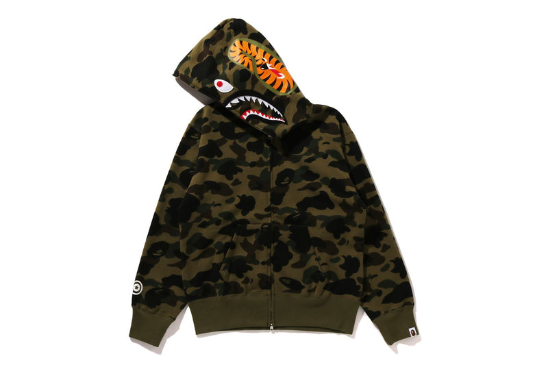 1st Camo Shark Hoodie Green Bape Jackets For Sale Bape Camo