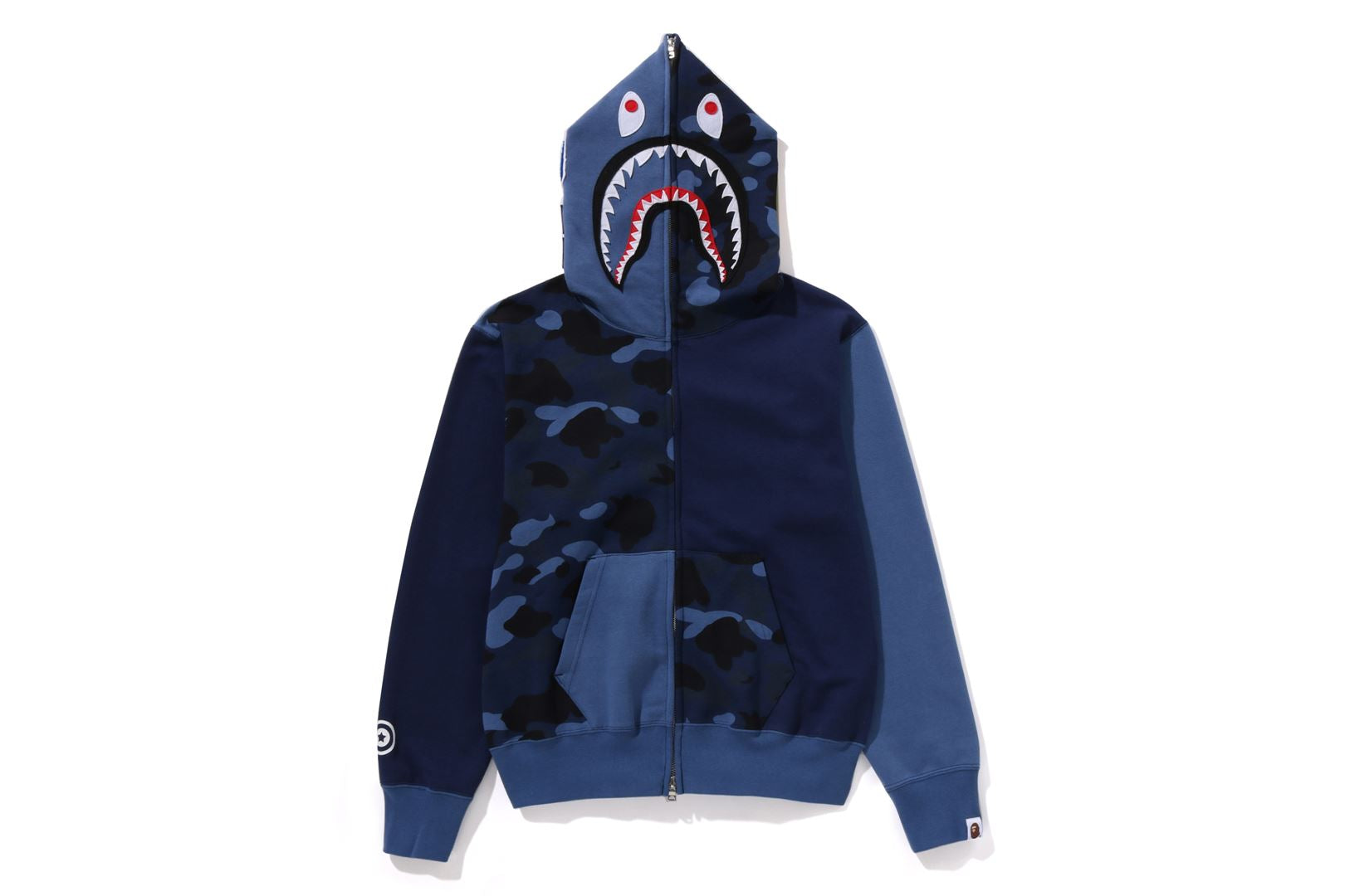 BAPE sold Color Camo Shark Full Zip Hoodie Navy