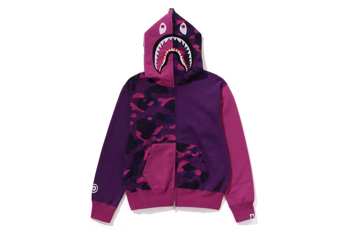 COLOR CAMO SHARK FULL ZIP HOODIE LADIES