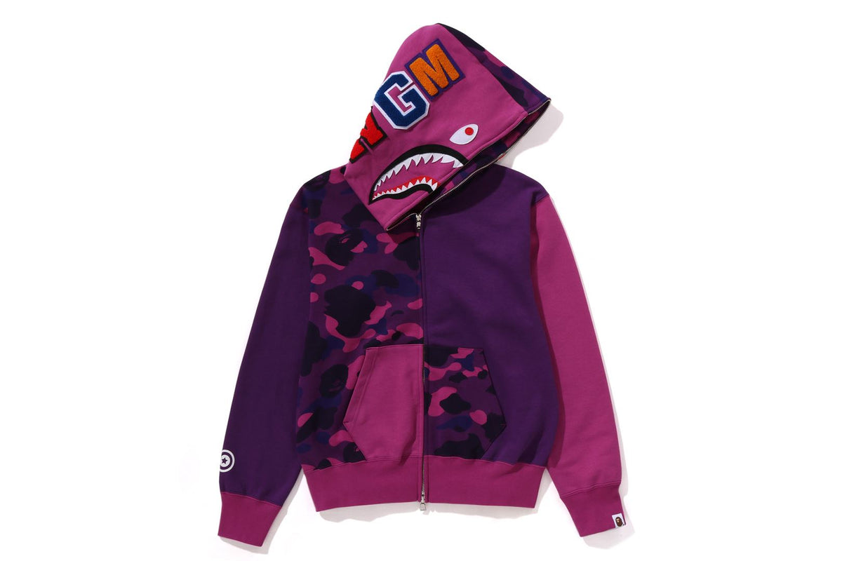 COLOR CAMO SHARK FULL ZIP HOODIE LADIES