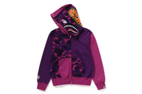 COLOR CAMO SHARK FULL ZIP HOODIE LADIES