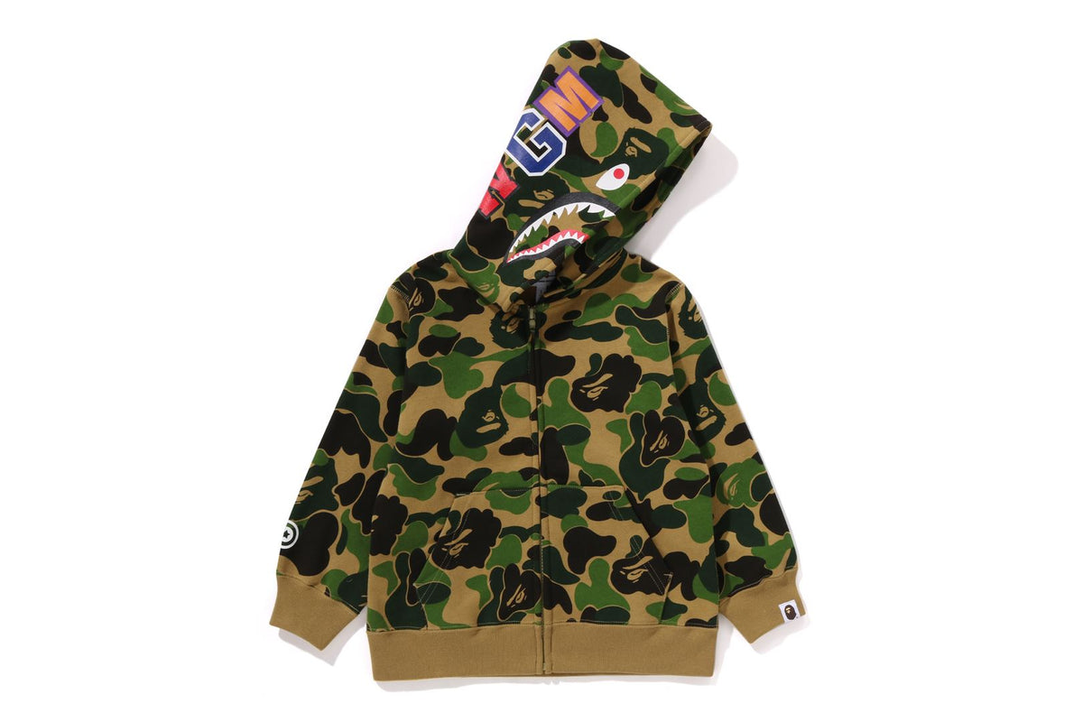 ABC CAMO SHARK ZIP HOODIE KIDS