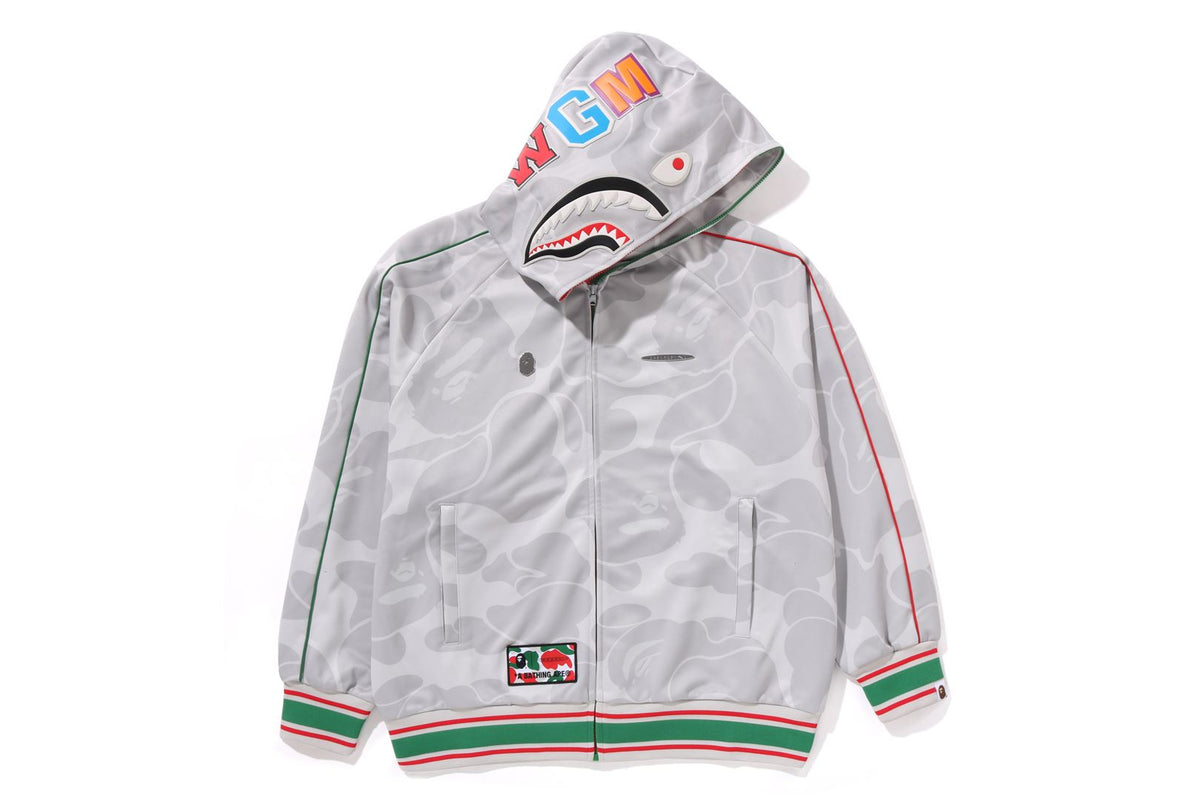 BAPE X PAGANI SOLID CAMO RELAXED FIT SHARK FULL ZIP HOODIE